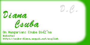 diana csuba business card